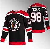Men's Chicago Blackhawks #98 Connor Bedard Black Stitched Hockey Jersey Dzhi,baseball caps,new era cap wholesale,wholesale hats